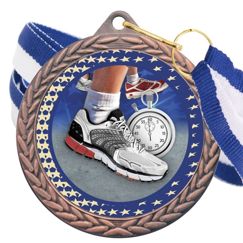 Medalla Running Color 5020 Bronce Ø50mm