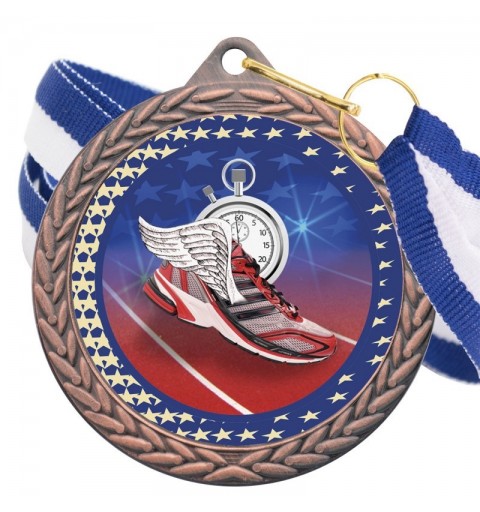 Medalla Atletismo Color 5020 Bronce Ø50mm