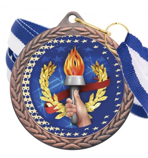 Medalla Deportiva Color 5020 Bronce Ø50mm