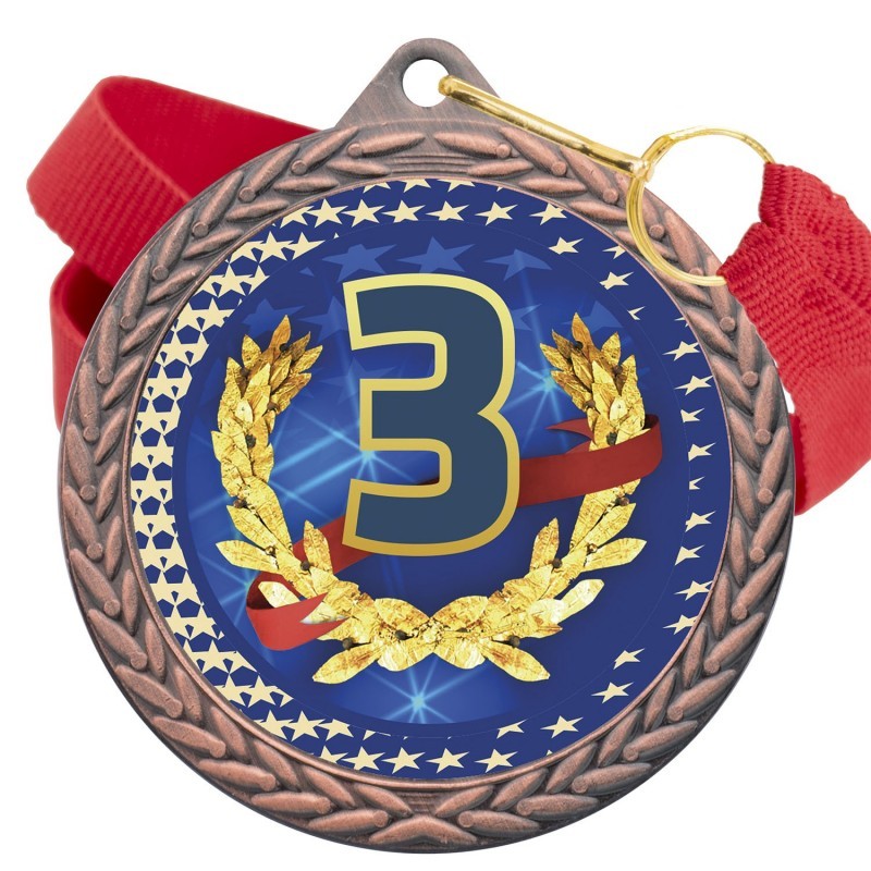 Medalla Nº3 Color 5020 Bronce Ø50mm
