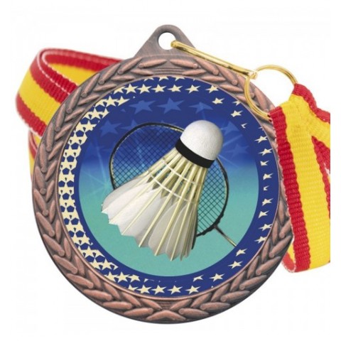 Medalla Bádminton Color 5020 Bronce Ø50mm