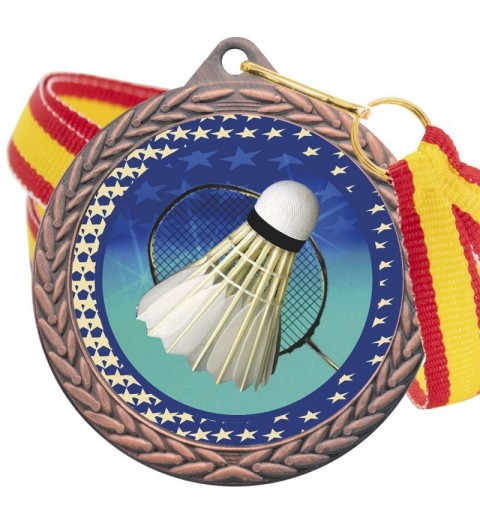 Medalla Bádminton Color 5020 Bronce Ø50mm