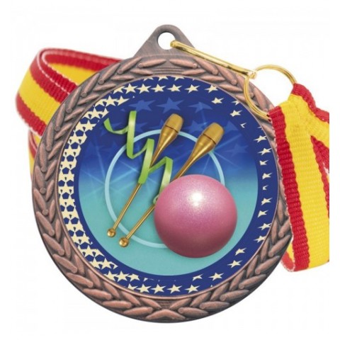 Medalla Gimnasia Rítmica Color 5020 Bronce Ø50mm