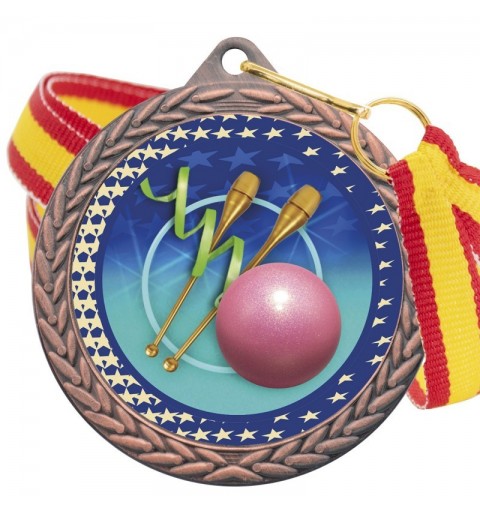 Medalla Gimnasia Rítmica Color 5020 Bronce Ø50mm