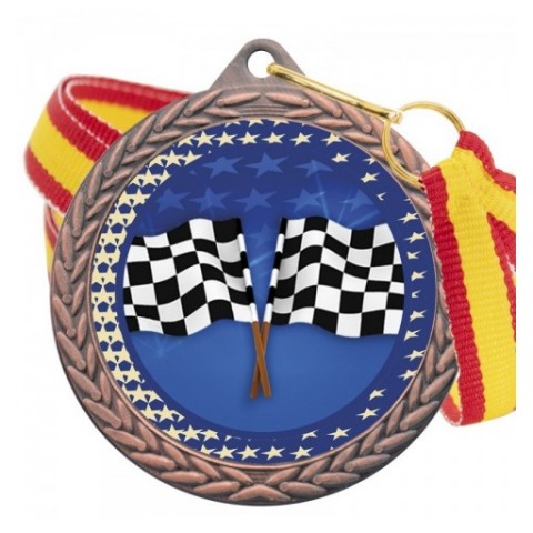 Medalla Motor Color 5020 Bronce Ø50mm