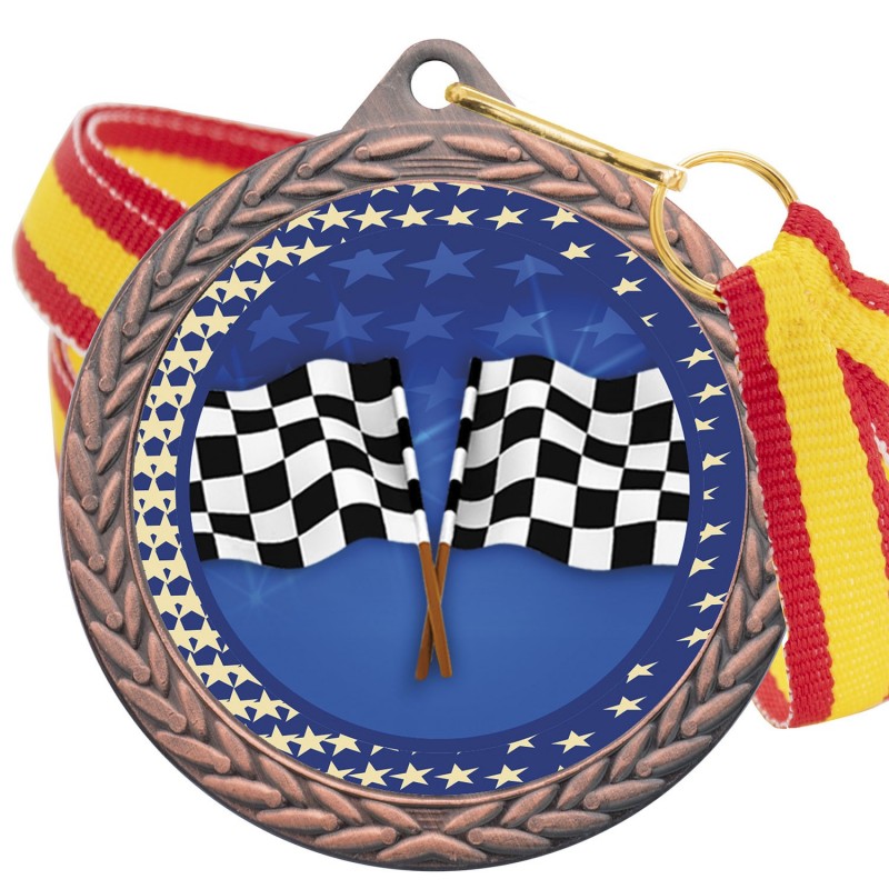 Medalla Motor Color 5020 Bronce Ø50mm