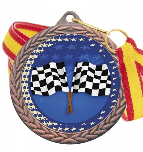 Medalla Motor Color 5020 Bronce Ø50mm