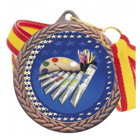 Medalla Pintura Color 5020 Bronce Ø50mm