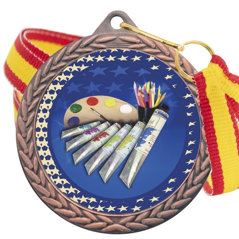 Medalla Pintura Color 5020 Bronce Ø50mm