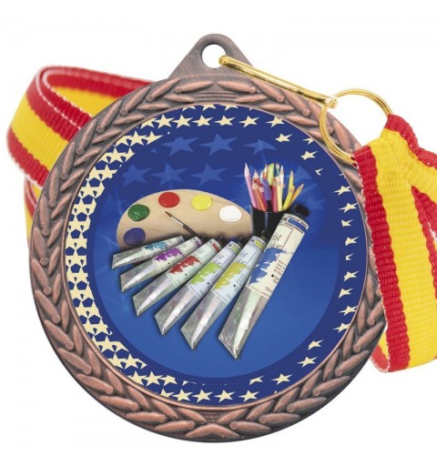 Medalla Pintura Color 5020 Bronce Ø50mm