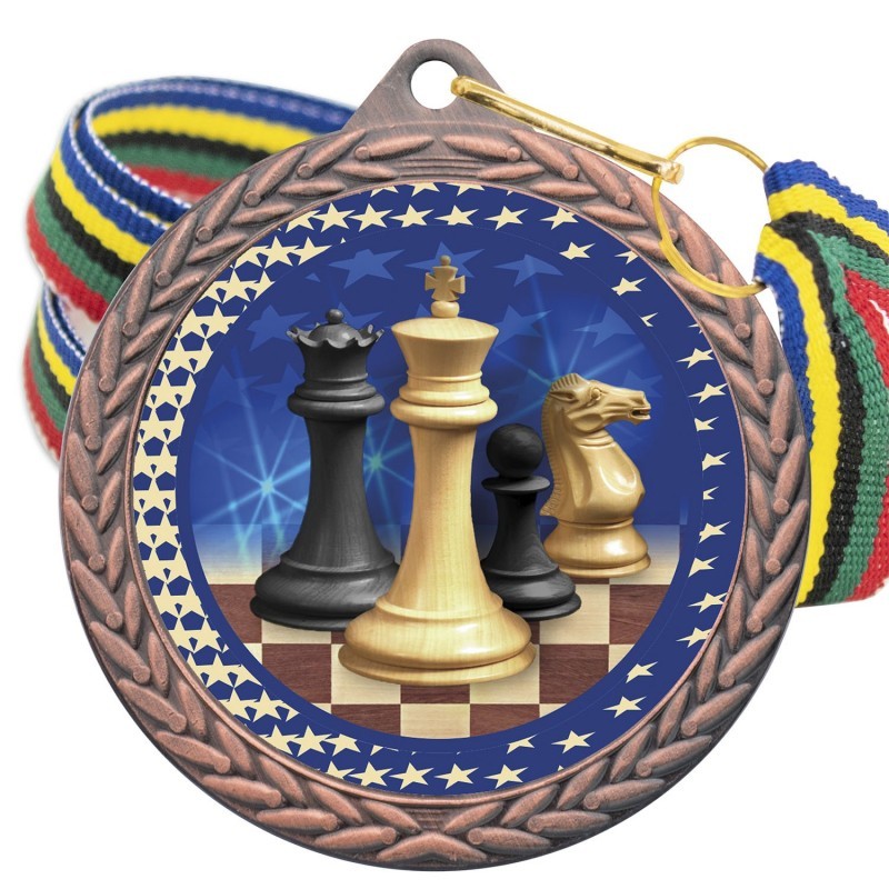 Medalla Ajedrez Color 5020 Bronce Ø50mm