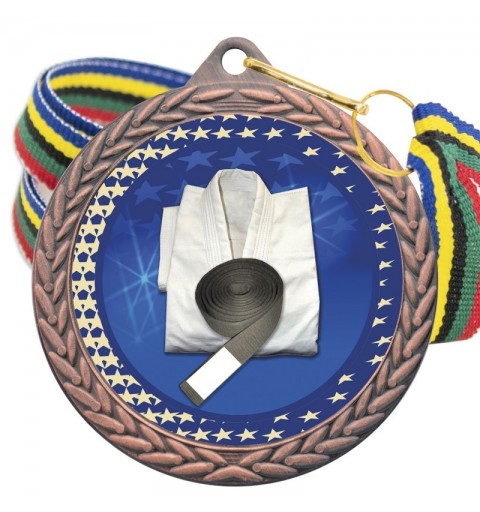 Medalla Judo Color 5020 Bronce Ø50mm