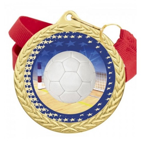 Medalla Balonmano Color 5020 Oro Ø50mm