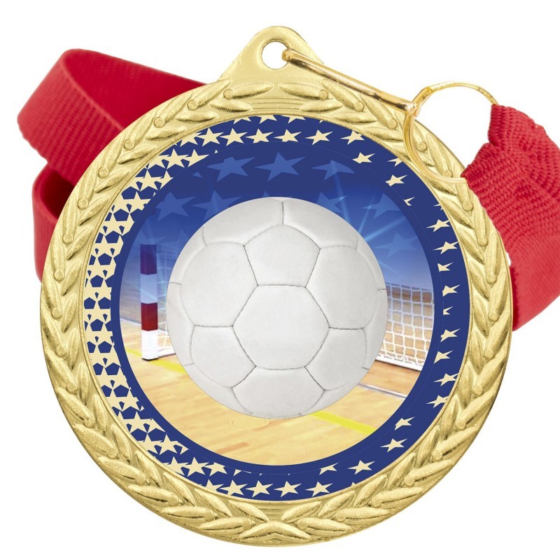 Medalla Balonmano Color 5020 Oro Ø50mm