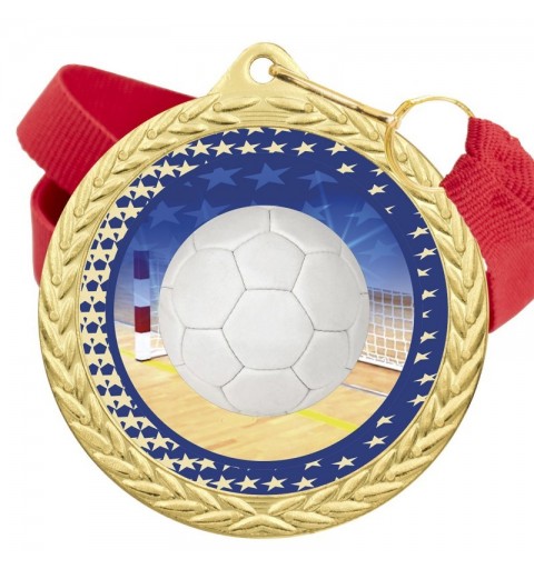 Medalla Balonmano Color 5020 Oro Ø50mm