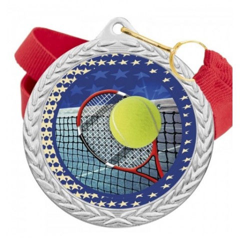 Medalla Tenis Color 5020 Plata Ø50mm