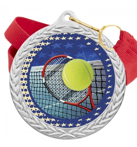 Medalla Tenis Color 5020 Plata Ø50mm