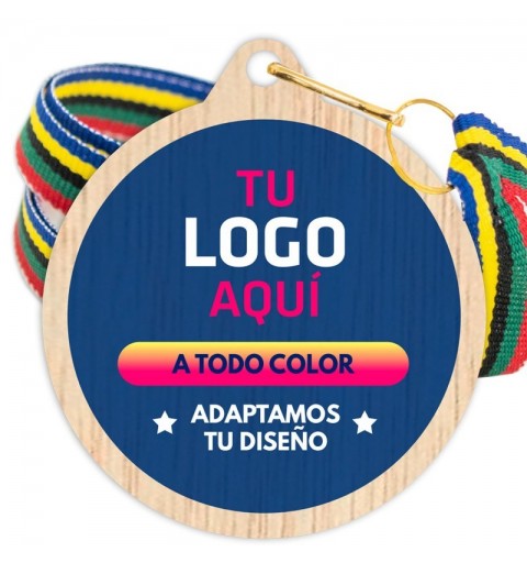 Medalla Madera 5001 Ø70mm Personalizada