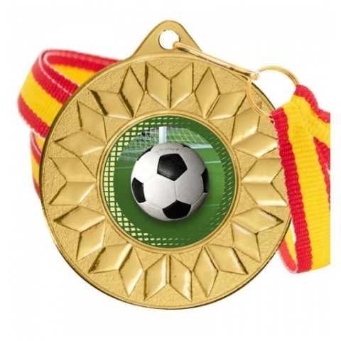 Medalla Fútbol Color 5617 Oro Ø50mm