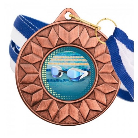 Medalla Natación Color 5617 Bronce Ø50mm