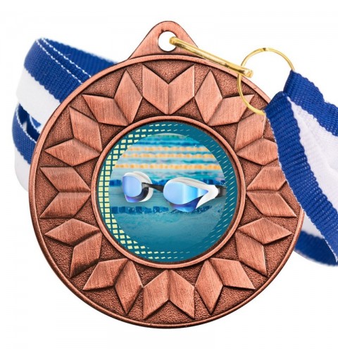 Medalla Natación Color 5617 Bronce Ø50mm