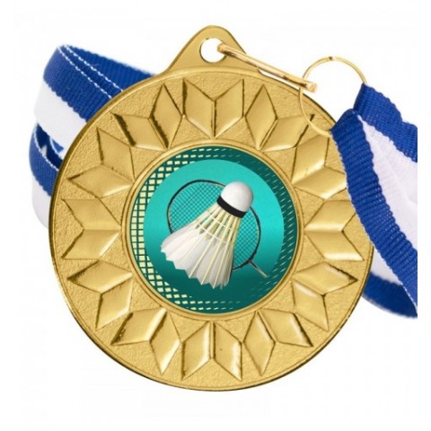 Medalla Bádminton Color 5617 Oro Ø50mm