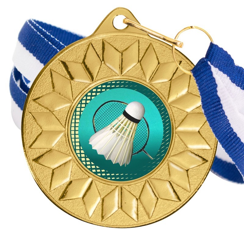 Medalla Bádminton Color 5617 Oro Ø50mm