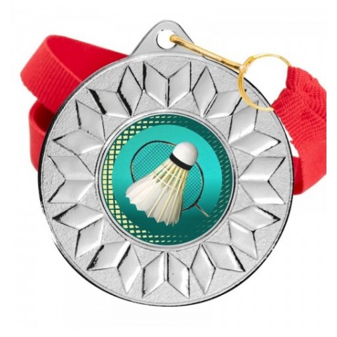 Medalla Bádminton Color 5617 Plata Ø50mm