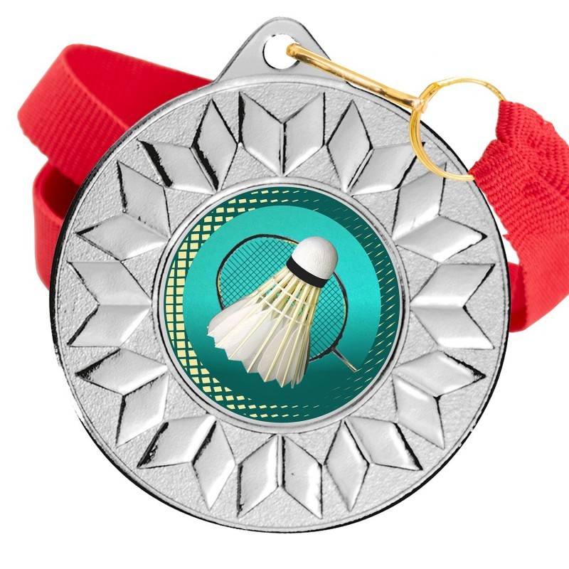 Medalla Bádminton Color 5617 Plata Ø50mm