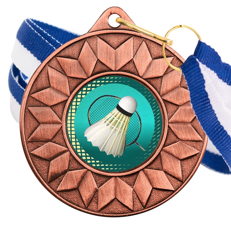Medalla Bádminton Color 5617 Bronce Ø50mm