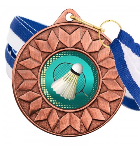 Medalla Bádminton Color 5617 Bronce Ø50mm