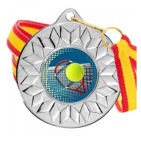 Medalla Tenis Color 5617 Plata Ø50mm
