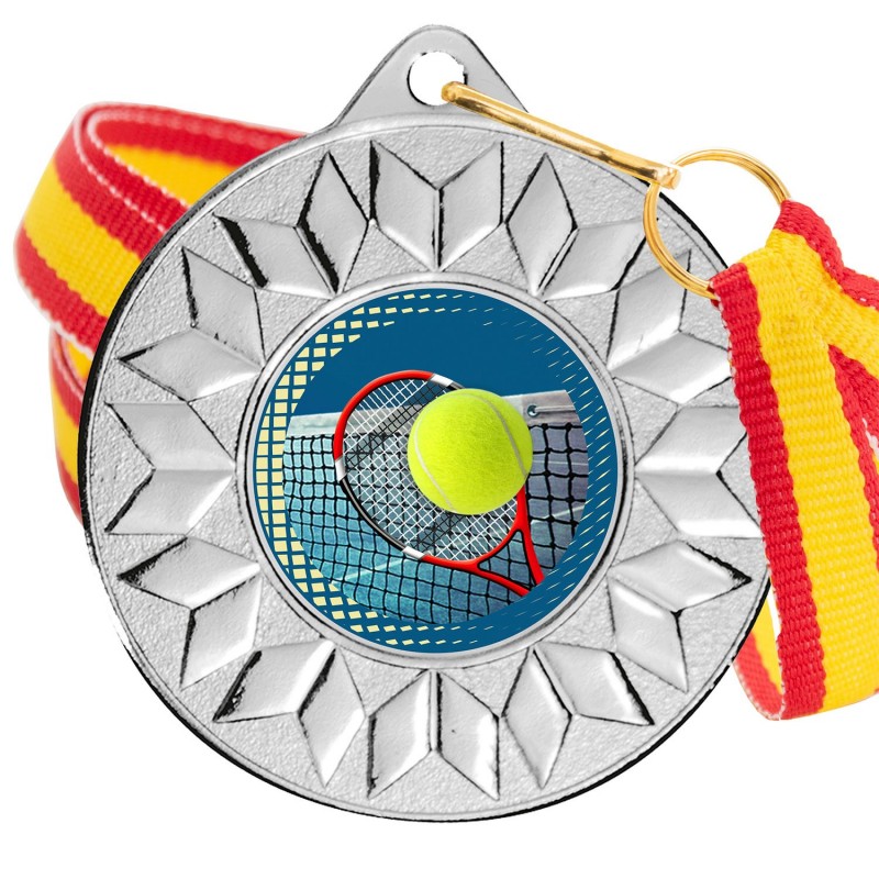 Medalla Tenis Color 5617 Plata Ø50mm