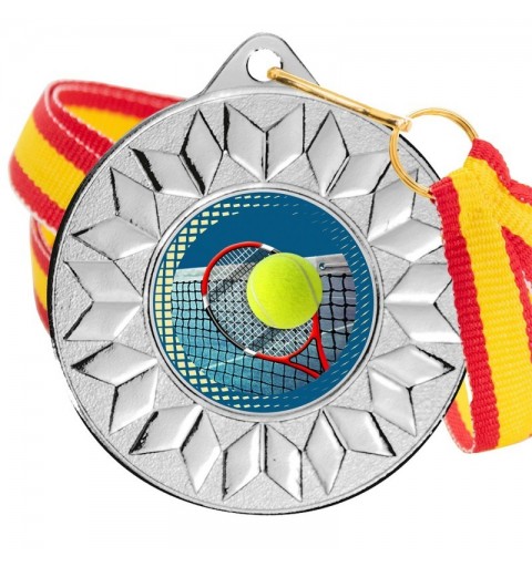 Medalla Tenis Color 5617 Plata Ø50mm