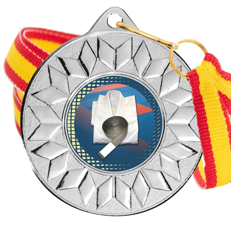 Medalla Judo Color 5617 Plata Ø50mm