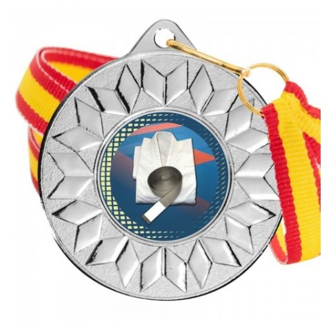 Medalla Karate Color 5617 Plata Ø50mm
