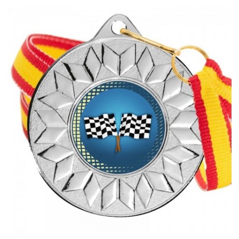 Medalla Karting Color 5617 Plata Ø50mm