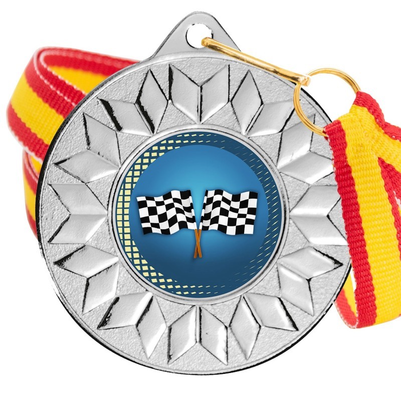 Medalla Karting Color 5617 Plata Ø50mm