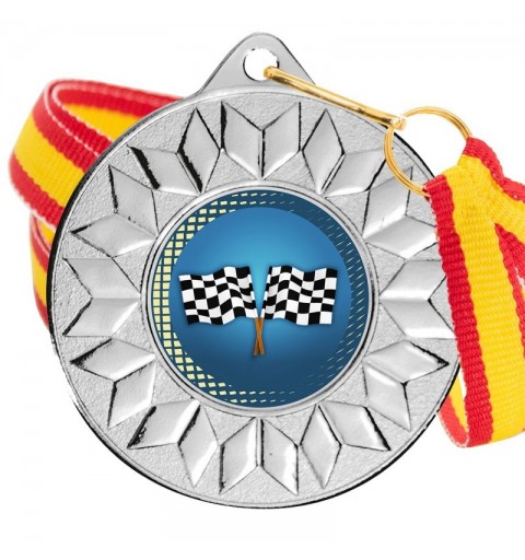 Medalla Karting Color 5617 Plata Ø50mm