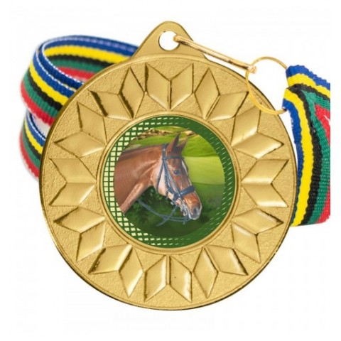 Medalla Hípica Color 5617 Oro Ø50mm