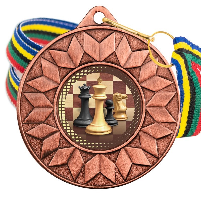 Medalla Ajedrez Color 5617 Bronce Ø50mm