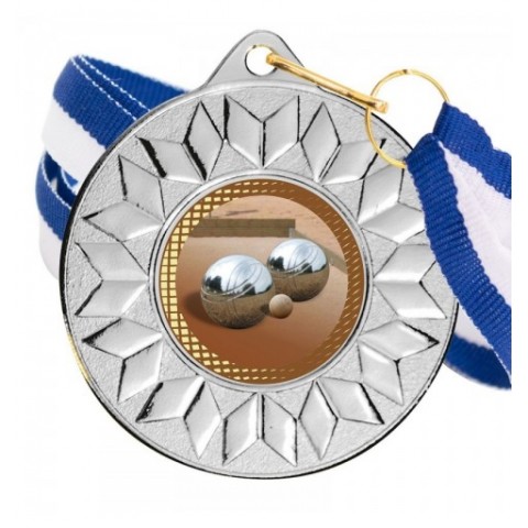 Medalla Petanca Color 5617 Plata Ø50mm