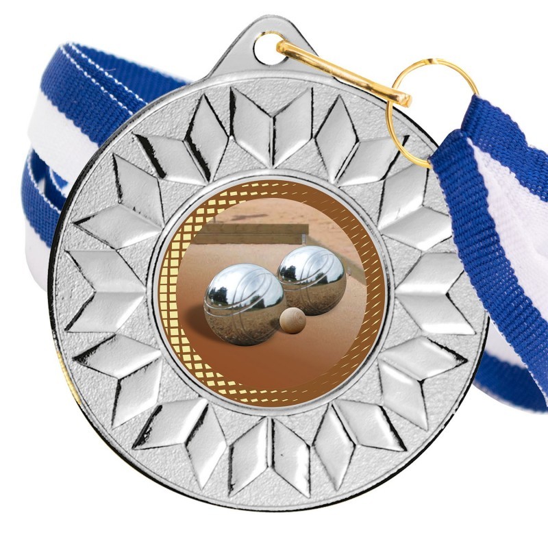 Medalla Petanca Color 5617 Plata Ø50mm
