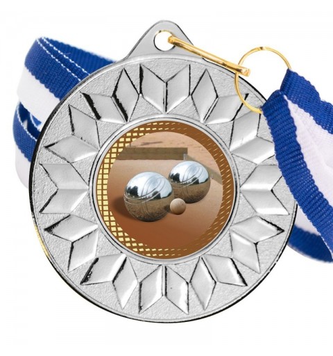 Medalla Petanca Color 5617 Plata Ø50mm