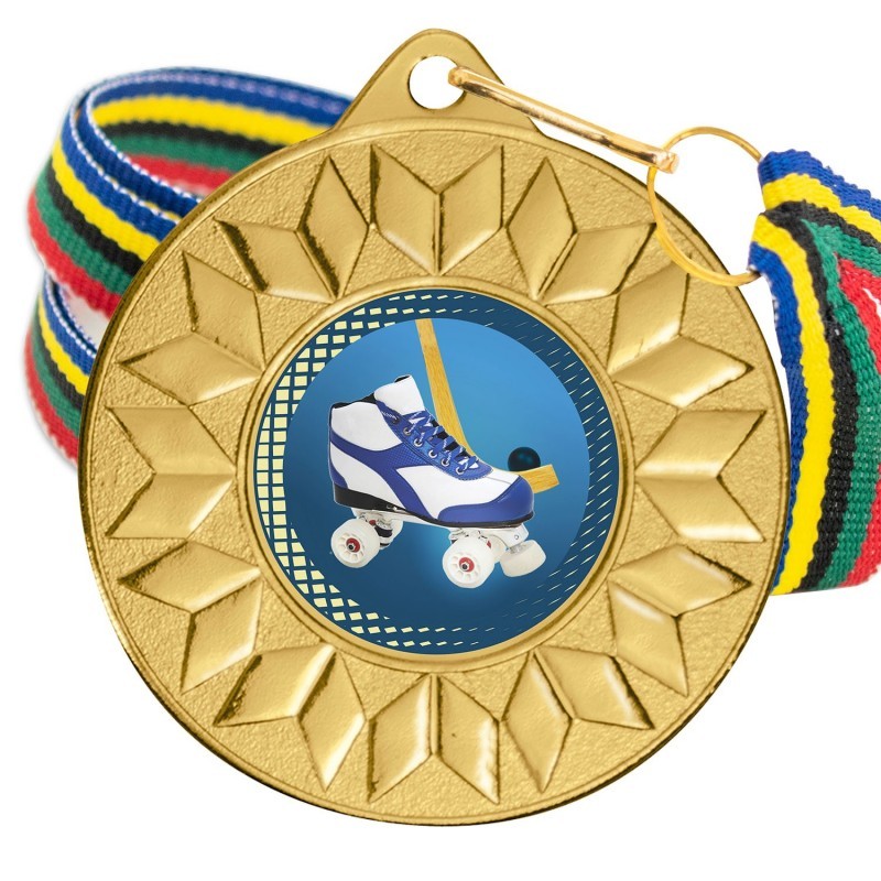 Medalla Hockey Patines Color 5617 Oro Ø50mm