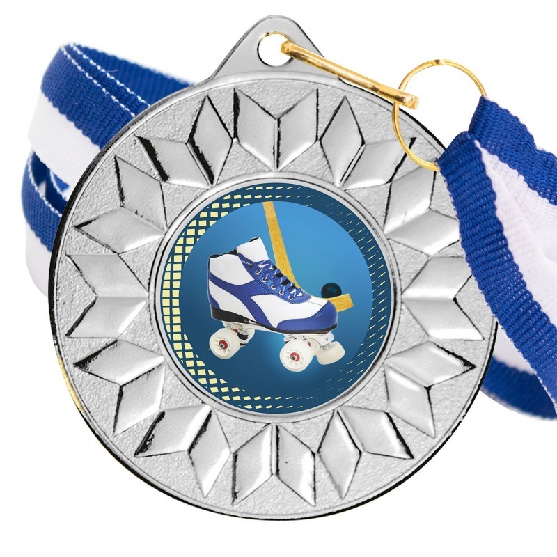 Medalla Hockey Patines Color 5617 Plata Ø50mm
