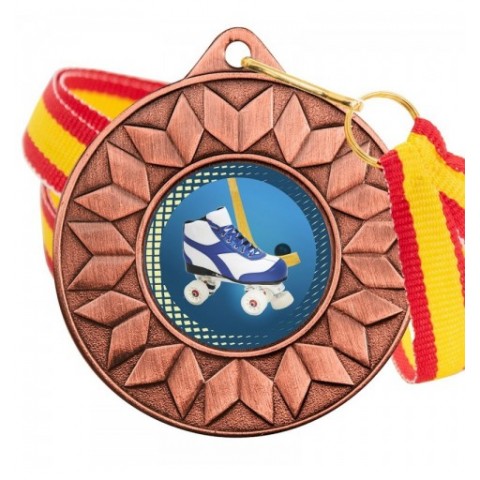Medalla Hockey Patines Color 5617 Bronce Ø50mm