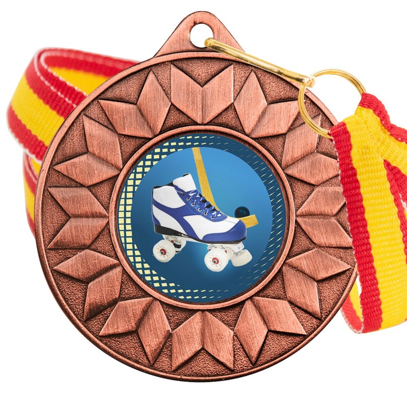Medalla Hockey Patines Color 5617 Bronce Ø50mm