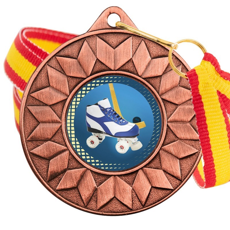 Medalla Hockey Patines Color 5617 Bronce Ø50mm