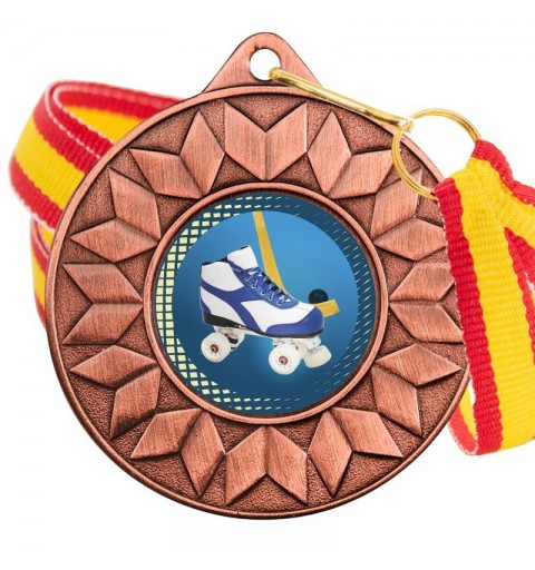 Medalla Hockey Patines Color 5617 Bronce Ø50mm